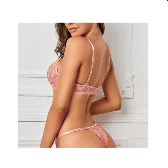 3️⃣✖️2️⃣5️⃣Pink two pieces sexy lingerie set✨ - Picture 5 of 5